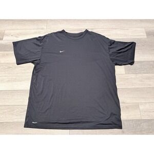 Nike T-Shirt Mens XXL Black Nike FIT Short Sleeve Performance Athletic Swoosh